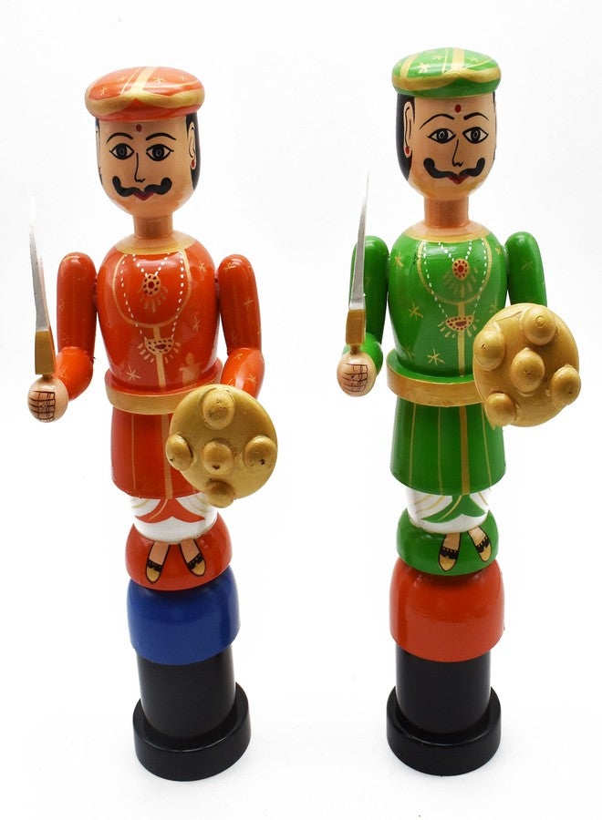 justhandmade Just Handmade Wooden Soldier | Kondapalli Toys | Etikopakka Toys | Home Decor Showpiece (JHMSOLB11) - Image 1